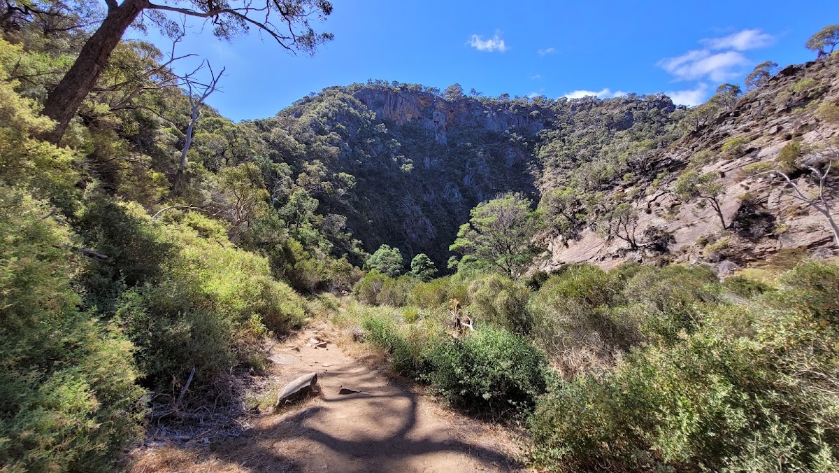 Bubbling brook at base of gorge