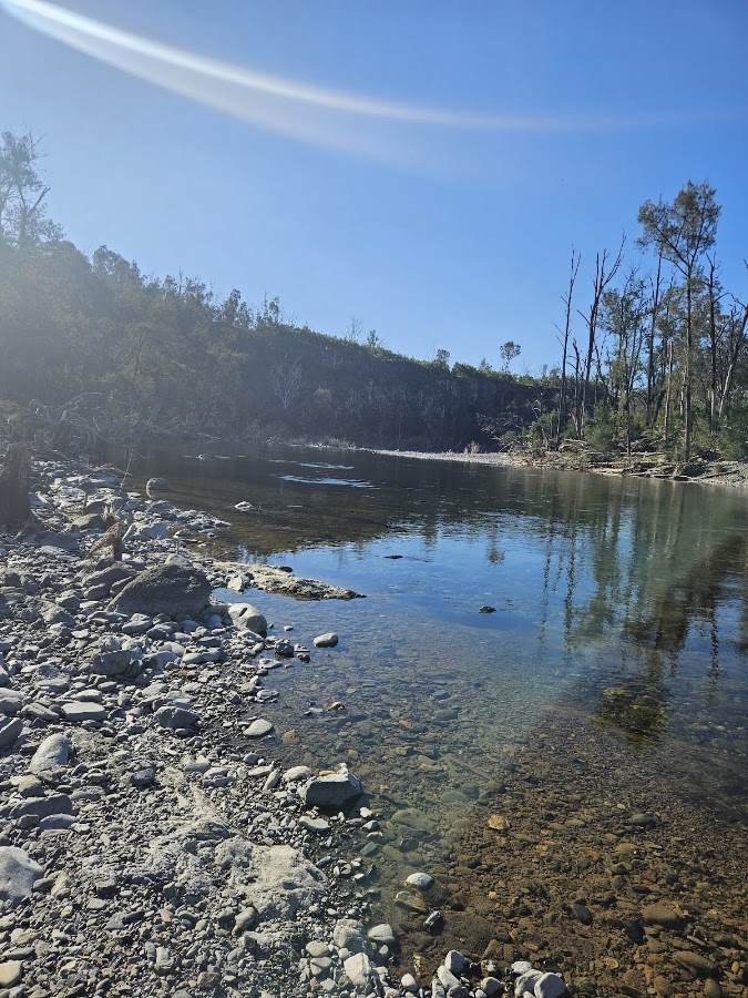 Riverside camping