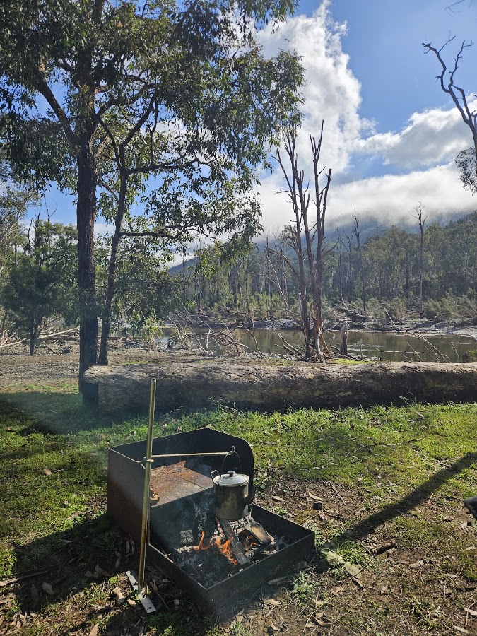 Riverside camping